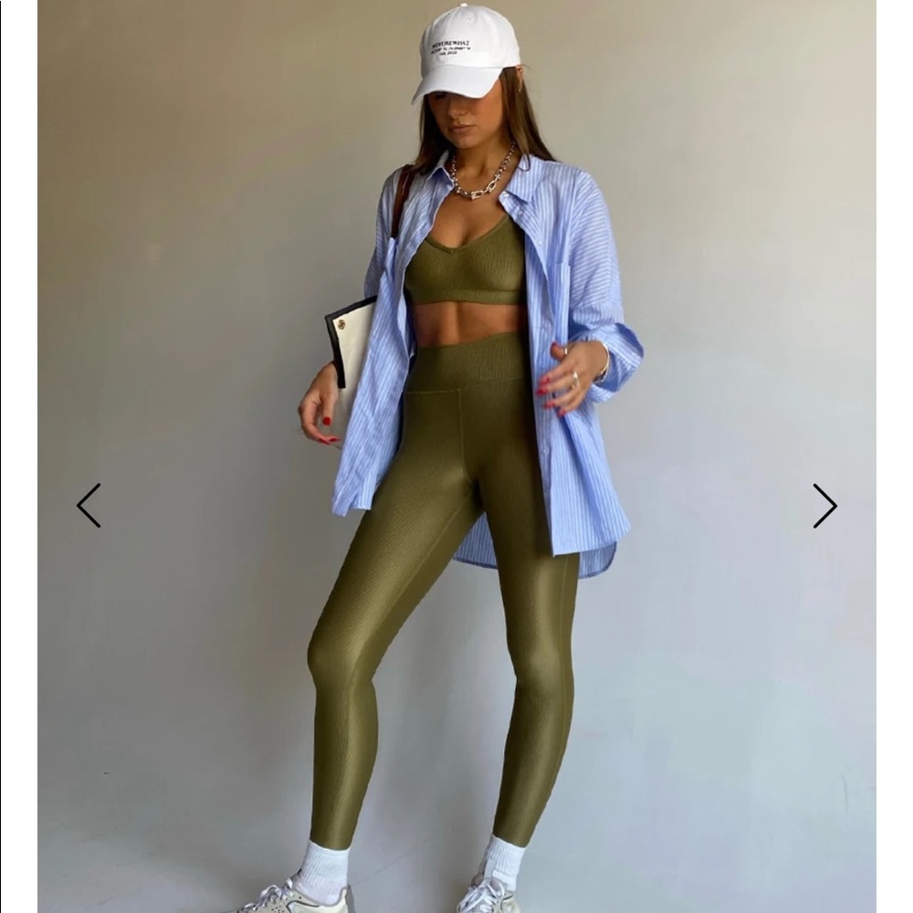 WeWoreWhat Chain High Rise Rib Leggings